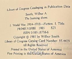 Wilbur Smith / THE BURNING SHORE Signed 1st Edition 1985
