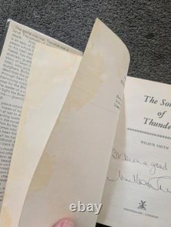Wilbur Smith The Sound of Thunder 1st Edition Signed with Quote Very Rare