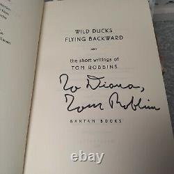 Wild Ducks Flying Backward Tom Robbins Signed Inscribed 1ST Edition Hardcover FS