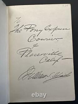 William S Hart / THE LAW ON HORSEBACK AND OTHER STORIES SIGNED 1st Edition 1935