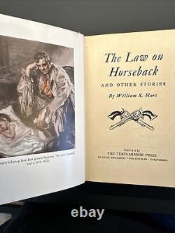 William S Hart / THE LAW ON HORSEBACK AND OTHER STORIES SIGNED 1st Edition 1935