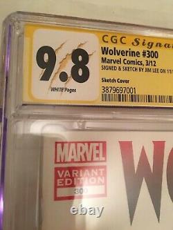 Wolverine #300 Jim Lee Original Sketch CGC 9.8