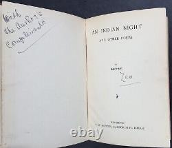 Zarac, An Indian Night and Other Poems, RARE Signed 1st Edition